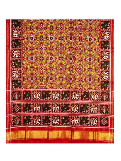 Yellow Manekchowk Patan Patola Saree by Nirmal Salvi