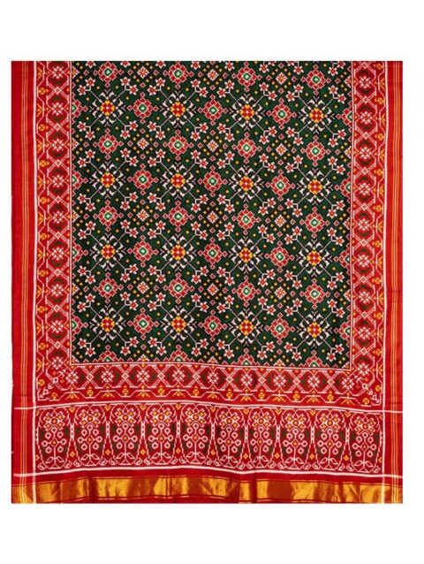 Green Navaratan Patan Patola Saree by Nirmal Salvi