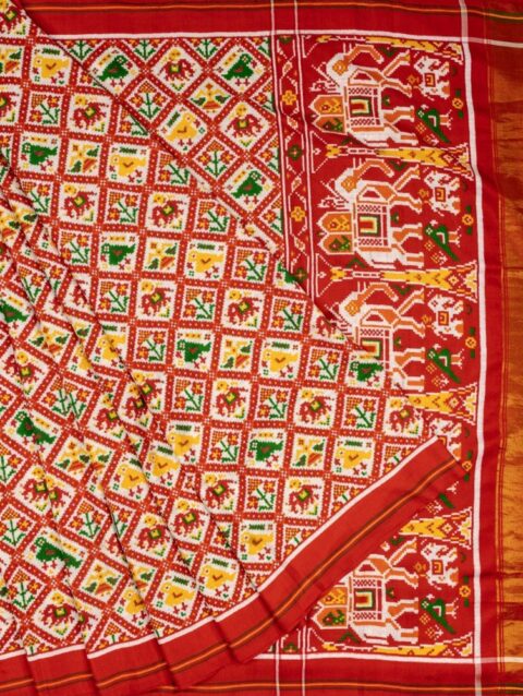 Authentic Patola Saree - Patan Patola Double Ikat Silk by Nirmal Salvi