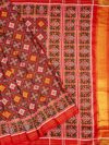 Red Chokthabhat Patan Patola Saree by Nirmal Salvi