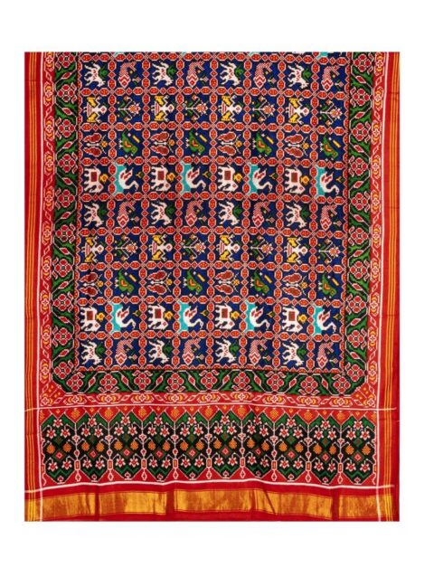 Blue Six Figure Patan Patola Saree by Nirmal Salvi