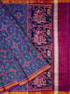 Teal Blue Nari Kunjar Single Ikat Patola Saree