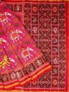 Pink Vagh Hathi Semi Ikat Patola Saree
