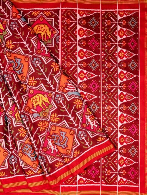 Astakon Ma Figure Semi Ikat Patola Saree