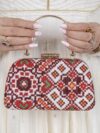 Double Ikkat Patan Patola clutch [ With Handle]