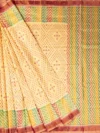 Soft Cream Chocktha Sarvariya Single Ikat Patola Saree
