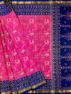 Pink Royal Astkon Ma Single Ikat Patola Saree