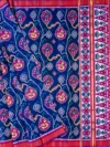 Fency Flower Fig Twill Ikat Patola Saree
