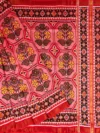 pink Floral Twill Ikat Patola Saree