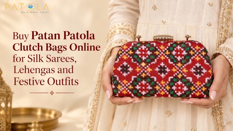 Buy Patan Patola Clutch Bags Online for Silk Sarees, Lehengas and Festive Outfits
