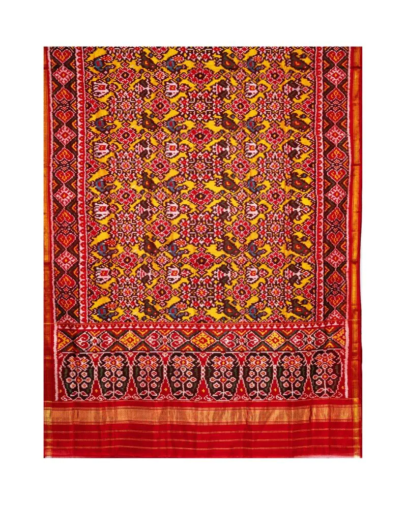 Navratan With Figure Semi Ikat Patola Saree - Image 2