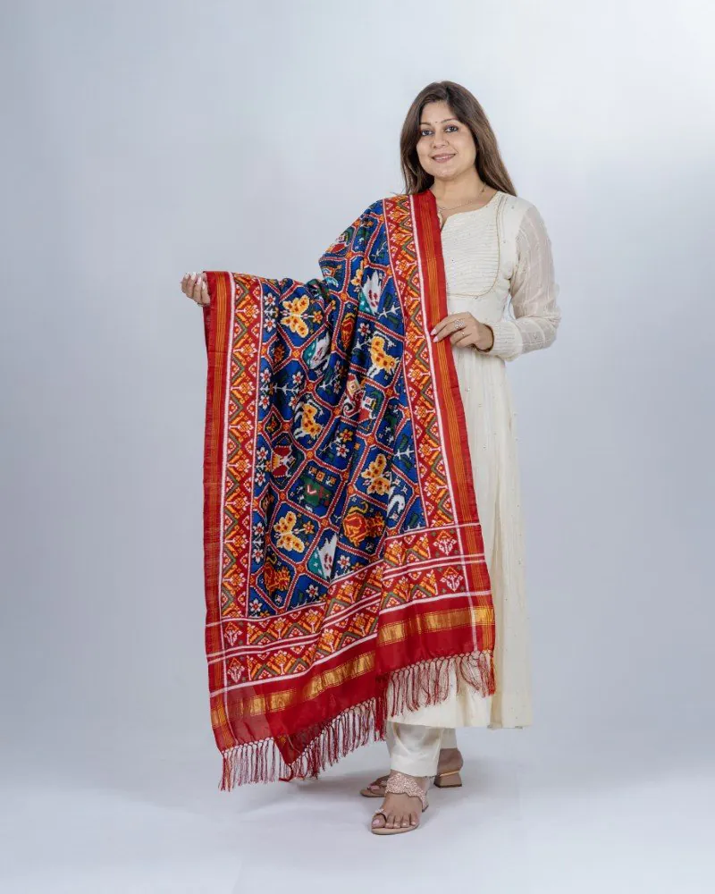 Double ikat Patan Patola Dupatta